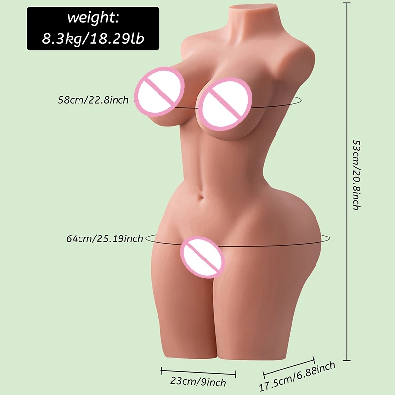 RENHEYUOU-Muñeca Sexy de medio cuerpo, pechos suaves, Vagina Real 3D, masturbadores masculinos, muñecas Torso, Juguetes sexuales realistas, sexpuppe para hombres y adultos