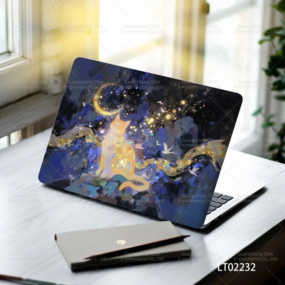 2 stuks verwijderbare bloemstickers voor laptop PVC esthetische stickers zelfklevende peel off geen residu tablethuid macbook skin - afbeelding 1