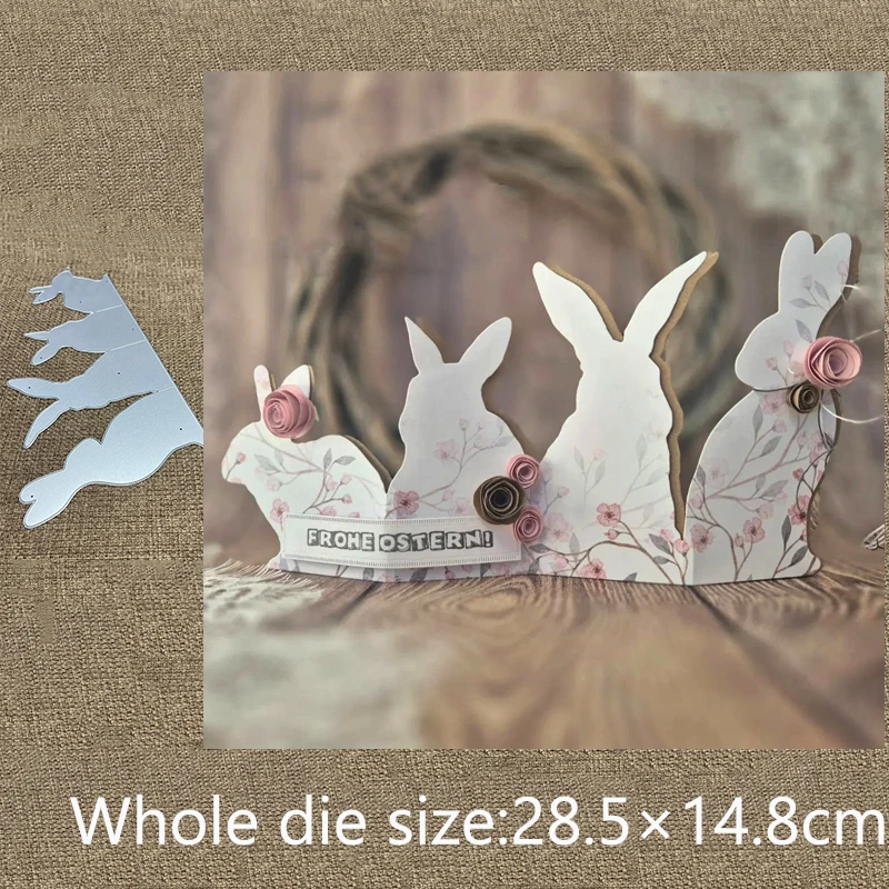

Новый дизайн, ремесло, металлический трафарет, режущая штамп, украшение для открыток с кроликом, высечка для скрапбукинга, альбом, бумажная карта, ремесло, тиснение