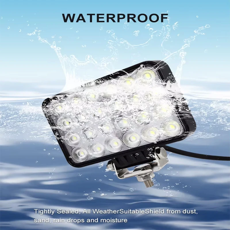 5 بوصة 24 حبة LED جراب ضوء مقاوم للصدمات فائق السطوع 72 واط ضوء القيادة على الطرق الوعرة للمركبات الهندسية الثقيلة #3