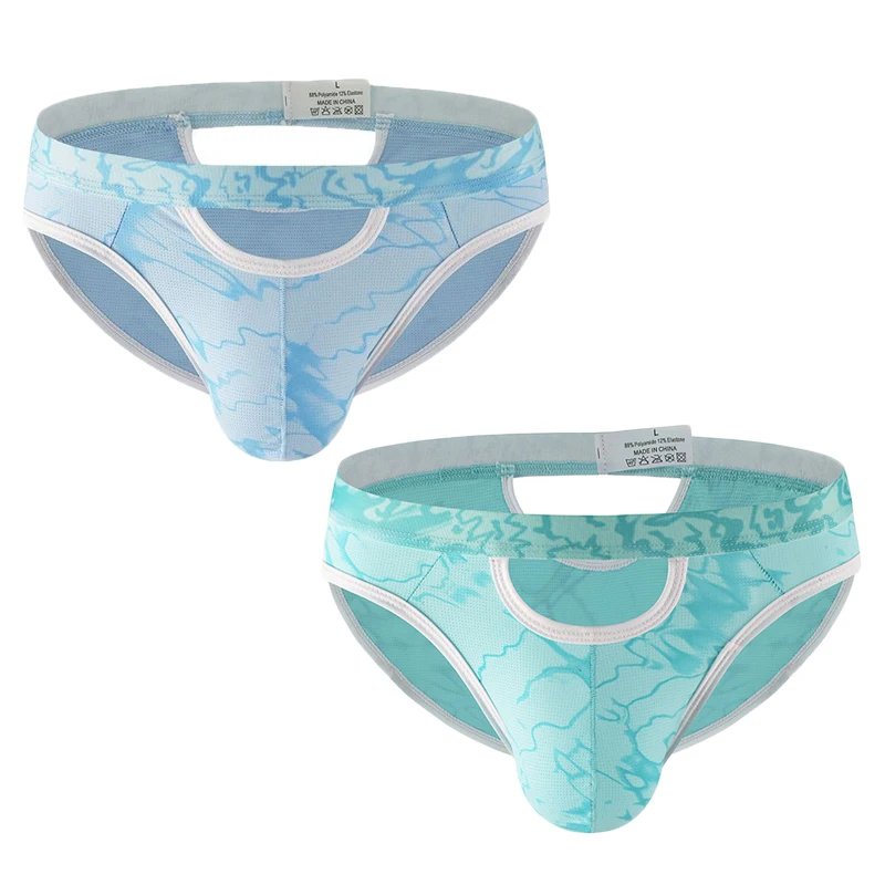 

Мужские трусы с низкой посадкой, 2 шт., с принтом, дышащие, U-образные, бикини, джокстрапы