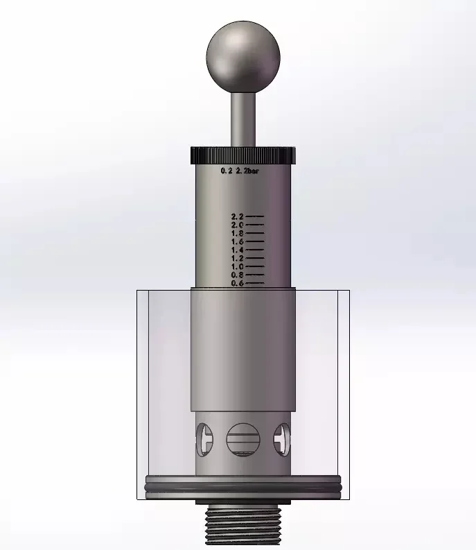 Straight Pipe Gas Pressure Reducing Exhaust Spunding Valve