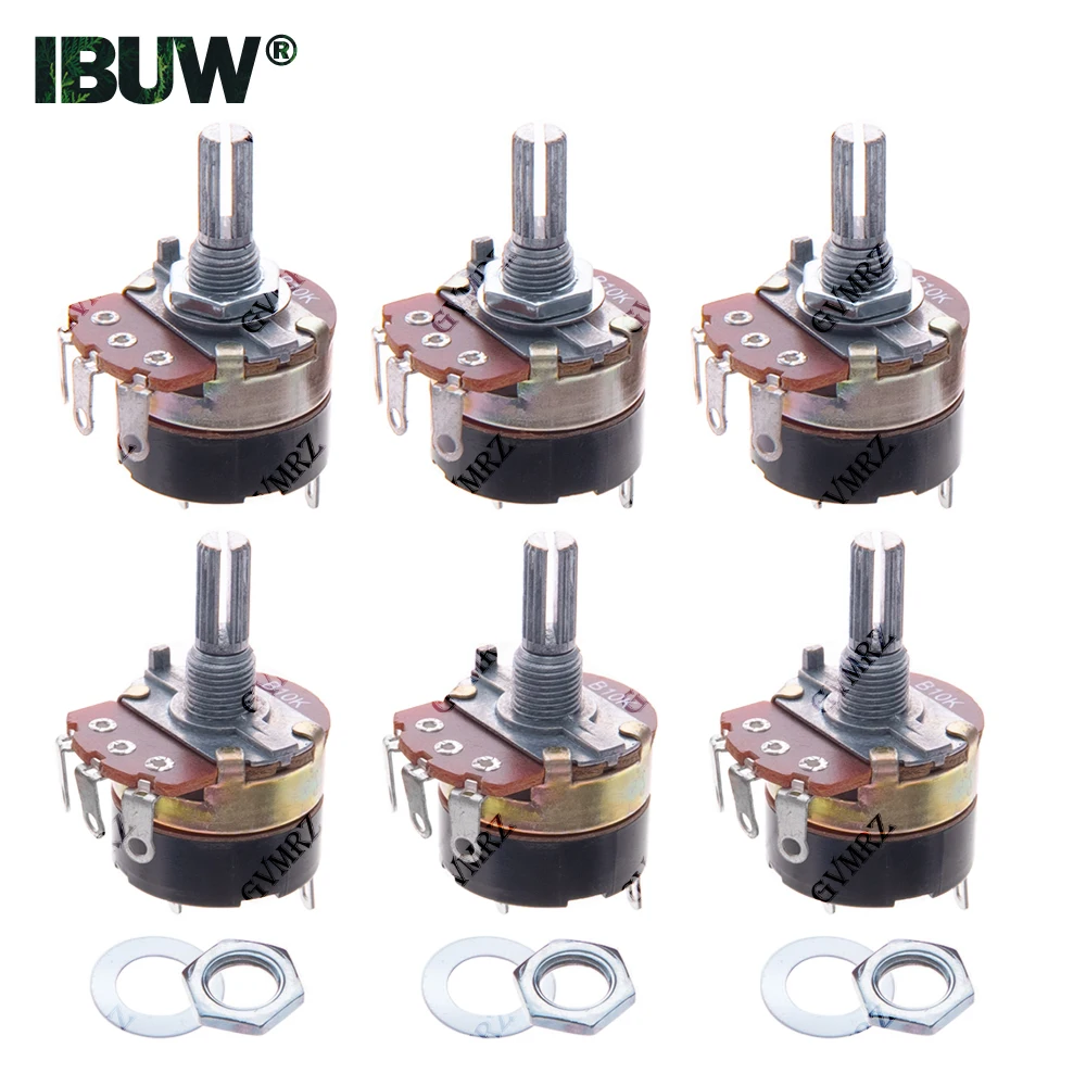 WH138 Potentiometer New Authentic Variable Resistor VR Resistance 5K 10K 20K 50K 100K 250K 500K Ohm Length of 20 cm