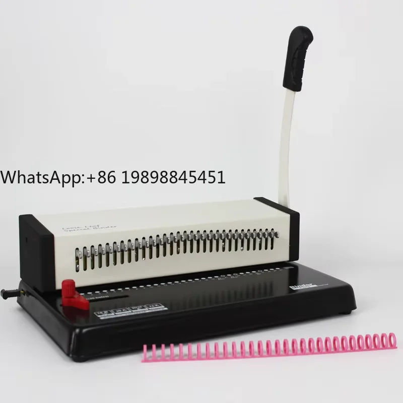 

20/26/30-Hole Comb & Loose Leaf Spiral Binding Machine Manual Office Note Book Binding Tool