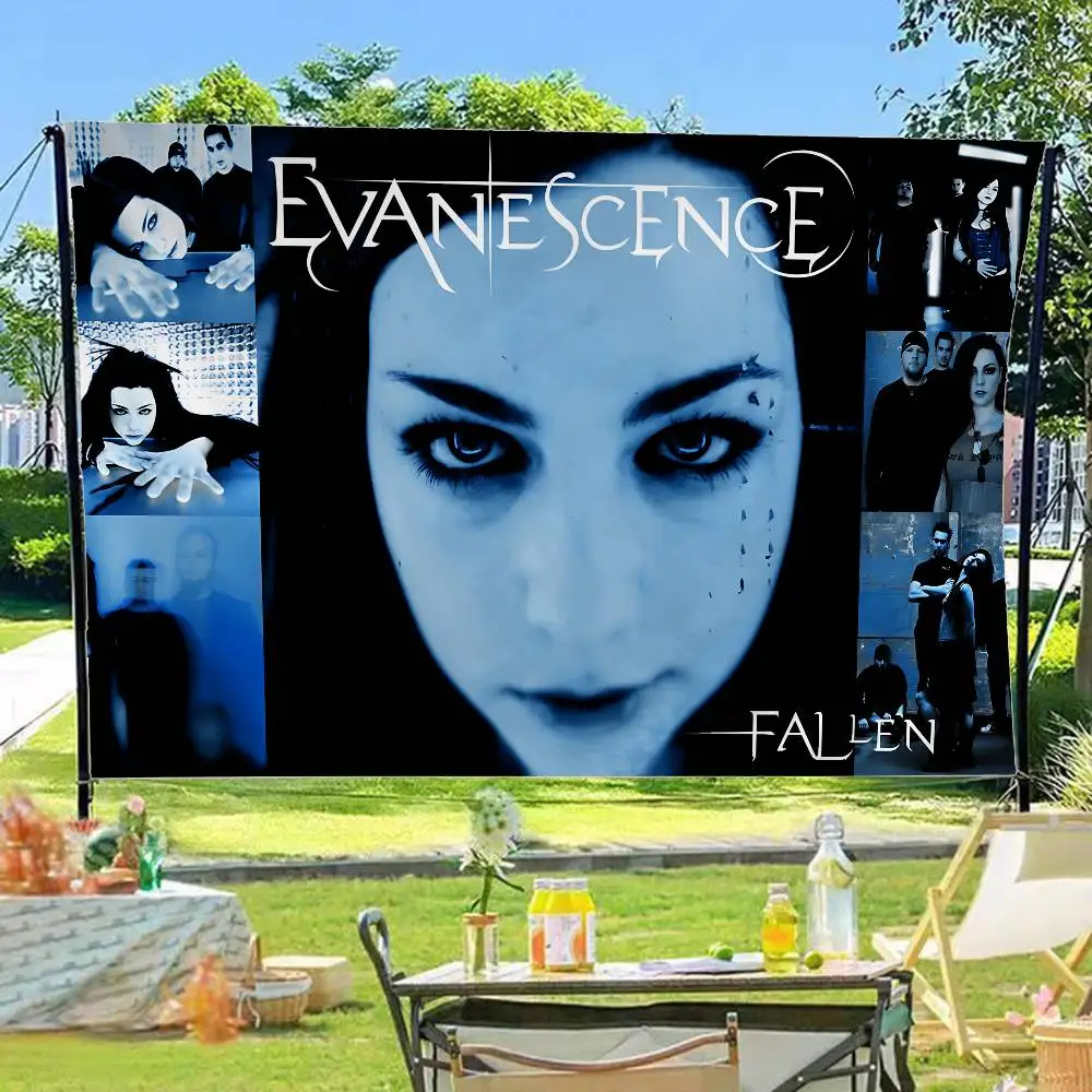 Klassische Rockband E-Evanescence Anime-Chart-Flagge für Wohnzimmer, Zuhause, Wohnheim, Dekoration, Kunst, Heimdekoration, Banner