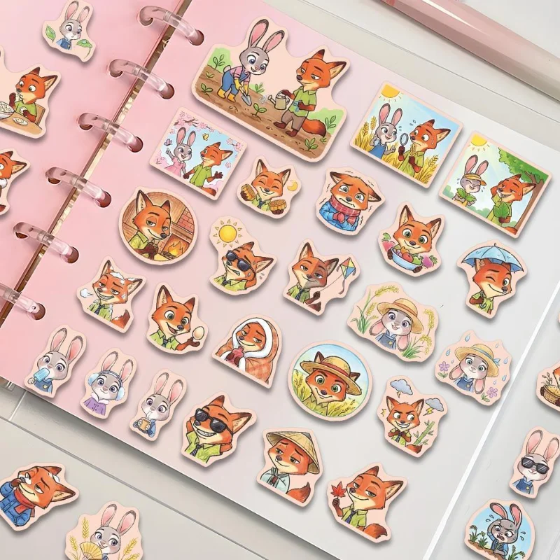 

6 шт. наклейка Disney Zootopia для творчества, мультфильм Джуди Хоппс, Ник Уайлд, награды, наклейки, сделай сам, дневник, чехол для телефона, украшение для чемодана