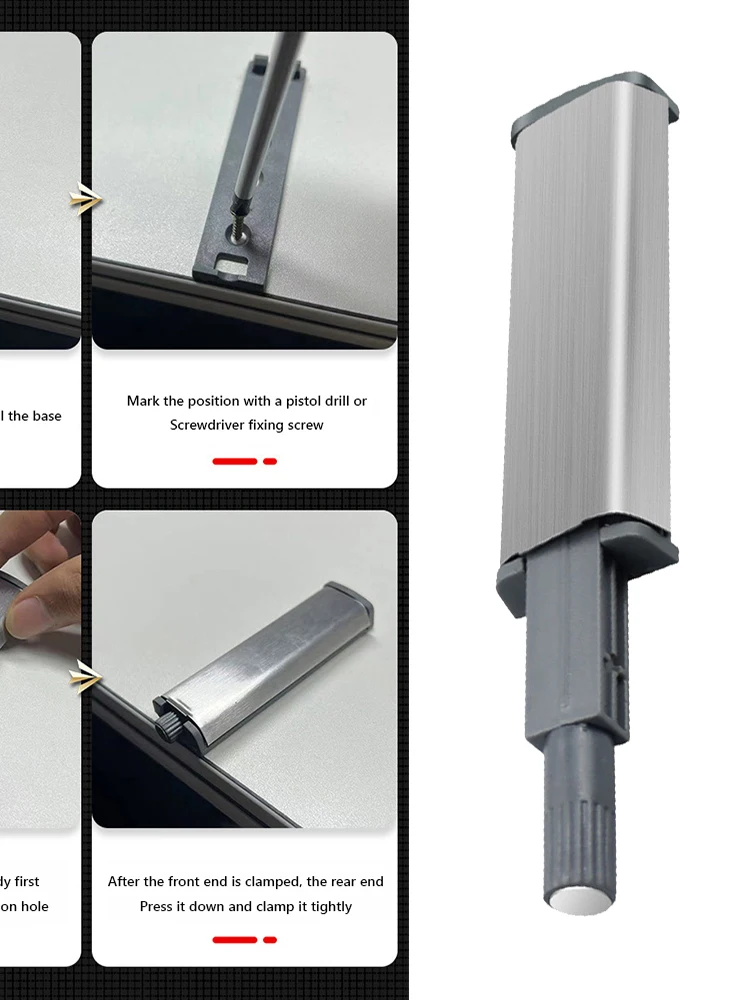 10 Uds. Amortiguador de Cierre Suave, empuje para abrir el cajón, cierre suave y silencioso, amortiguador táctil, tope de puerta, cierres de gabinete