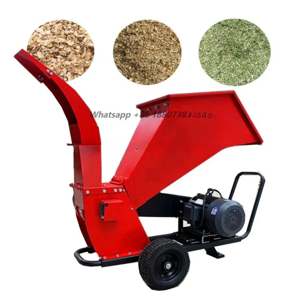 Industrial Waste Wood Crusher Machine Horizontal Chipper Grinder Machine Forest Garden Tree Wood Chipper Shredder