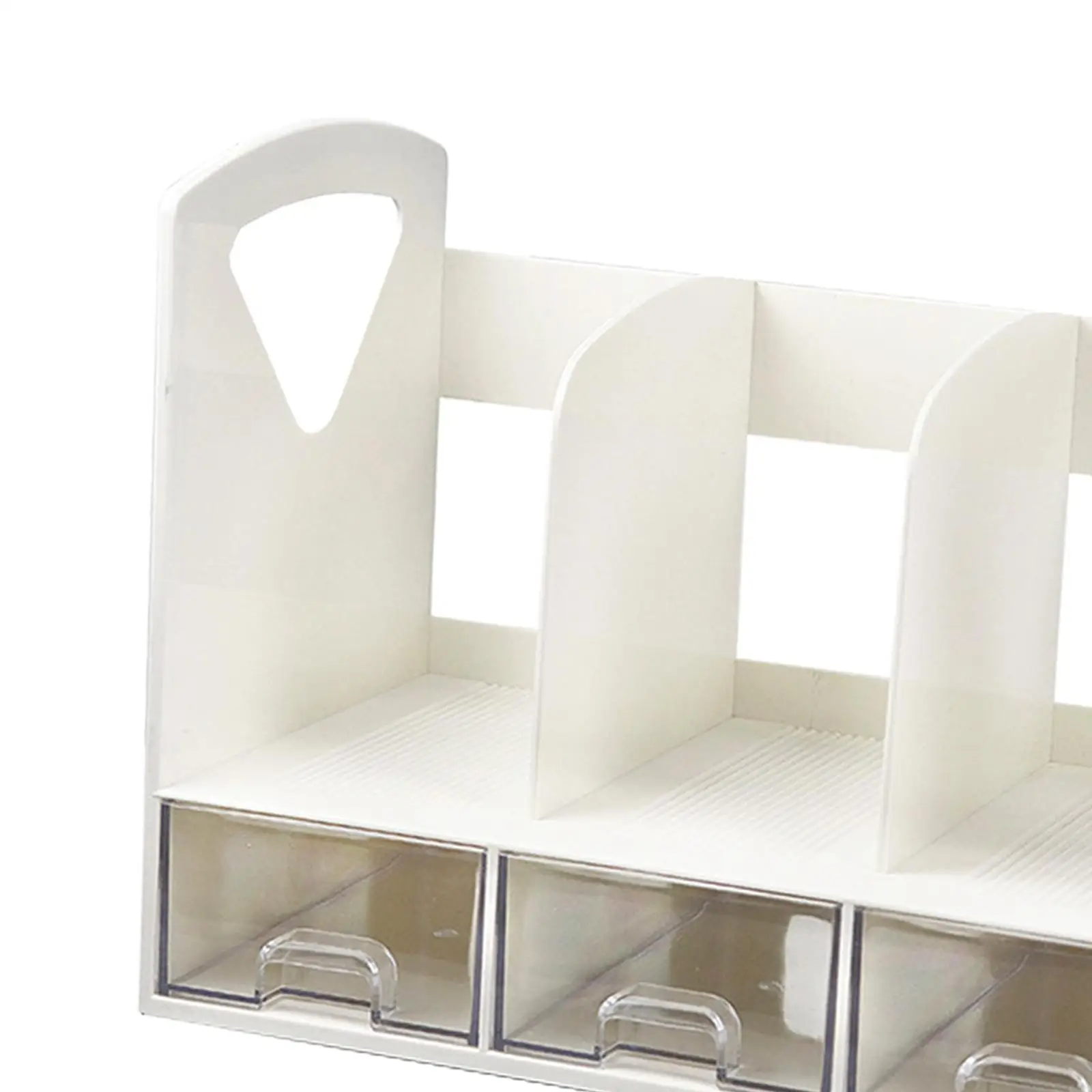 Desktop Book Organizer Literature Holder Office Supplies for Personal Multiuse Save Space Freestanding Bookcase Display Shelf