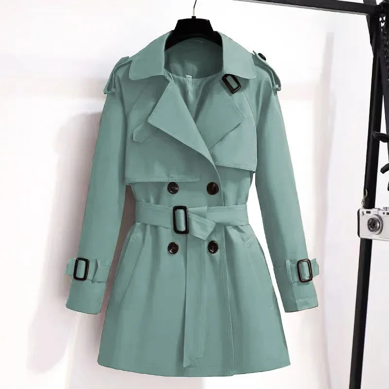 Trench da donna primavera autunno nuovo doppio petto elegante giacca a vento da ufficio da donna d'affari tutto-fiammifero capispalla femminile