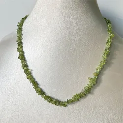 100% Natural Peridot Necklace Irregular 4-6MM Green Olivine Chip Luxury Jewelry Choker Healing Yoga Simple Female