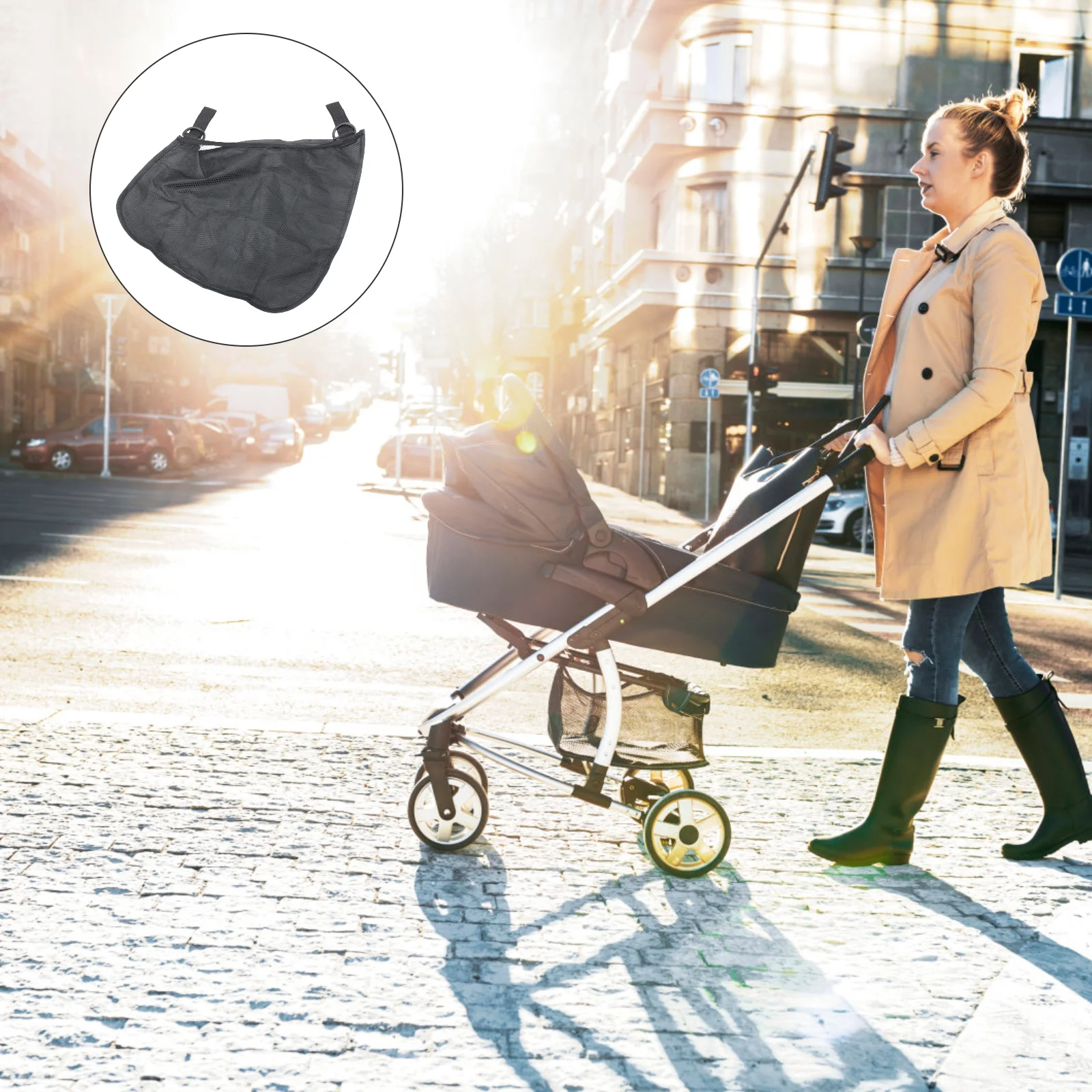 유모차 걸이형 메쉬 정리 가방 경량 기저귀 보관 파우치 유아용품 보관 파우치 유모차 걸이형 기저귀 가방