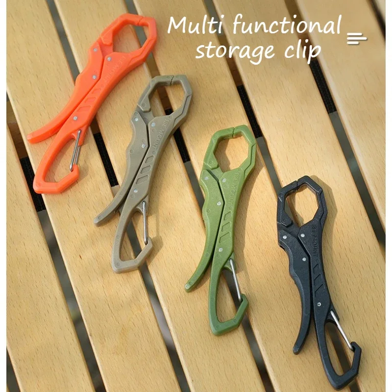 1 PC ตกปลากลางแจ้ง MINI ปลาปากหัวเข็มขัดแบบพกพาเดินป่ากระเป๋าอเนกประสงค์เครื่องมือขนาดเล็กแหวนถุงมือ CLAMP Luya เก็บคลิป CN