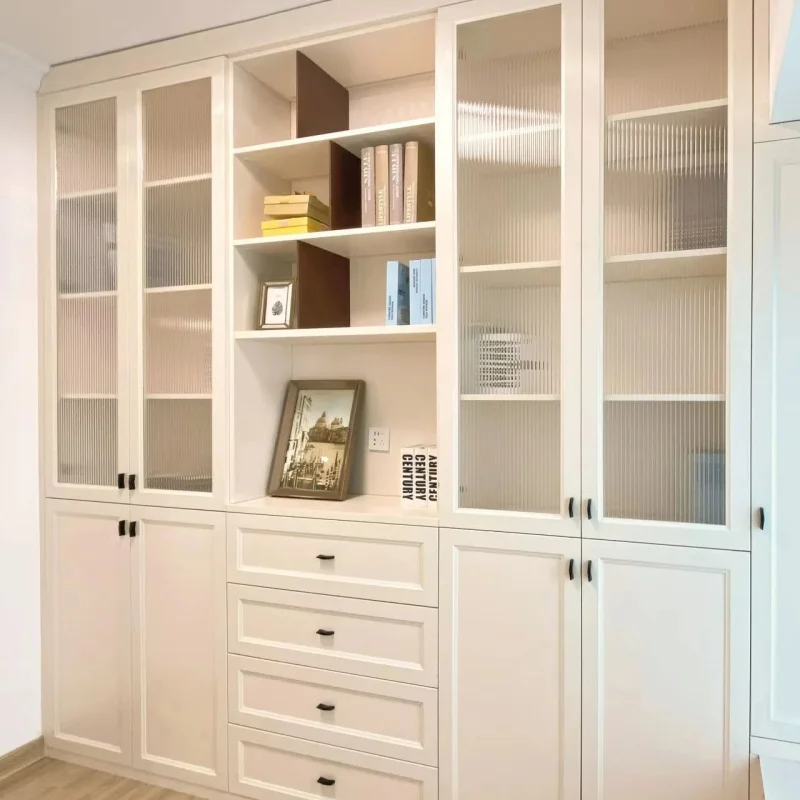

custom.Customized Wooden Furniture Display Cabinet Glass Door Personalized Size Style Desk Bookcase Storage Living Room