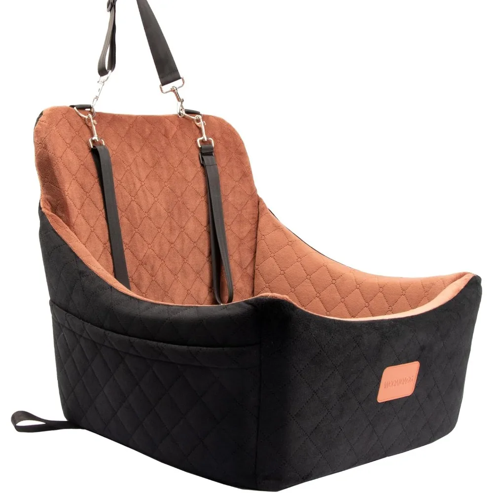 

Medium-Sized Dog Car Seat with Seat Belt Channel, Detachable and Washable Pet Travel Bed