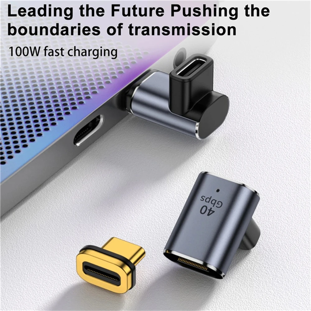 100W Magnetischer USB Typ C Adapter 40Gbps Schnelle Datenübertragung 8K 60Hz Video Tragbarer USB 4.0 Konverter für MacBook Telefon Laptop Ipa – Detail 5