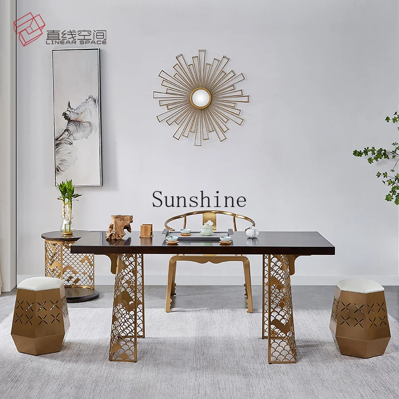 

Light luxury creative kung fu tea table Modern simple household tea table