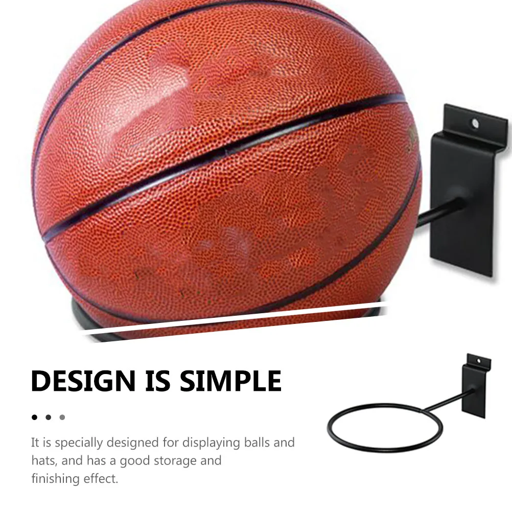 

Iron Craft Ball Storage Rack Wall-Mounted Basketball Soccer Holder Rust Resistant Display Rack for Home