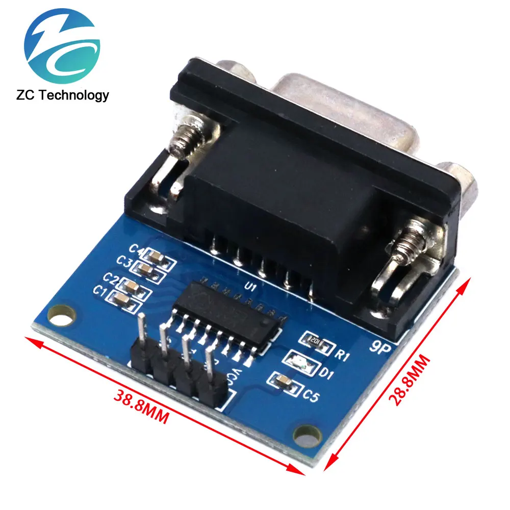 MAX3232 RS232 to TTL Serial Port Converter Module DB9 Connector MAX232 For Arduino