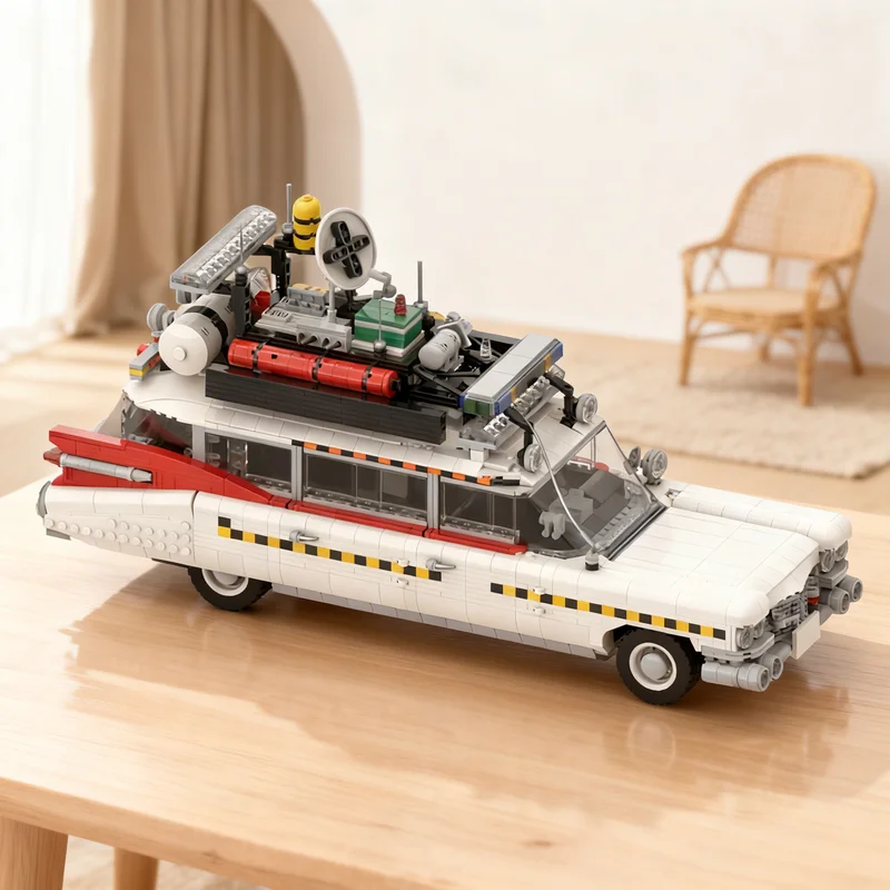 

3249 деталей MOC ECTO 1A: Конструктор «Охотники за привидениями», подарок для самостоятельной сборки, креативный коллекционный декор для дома и офиса, премиум-класс для взрослых и детей