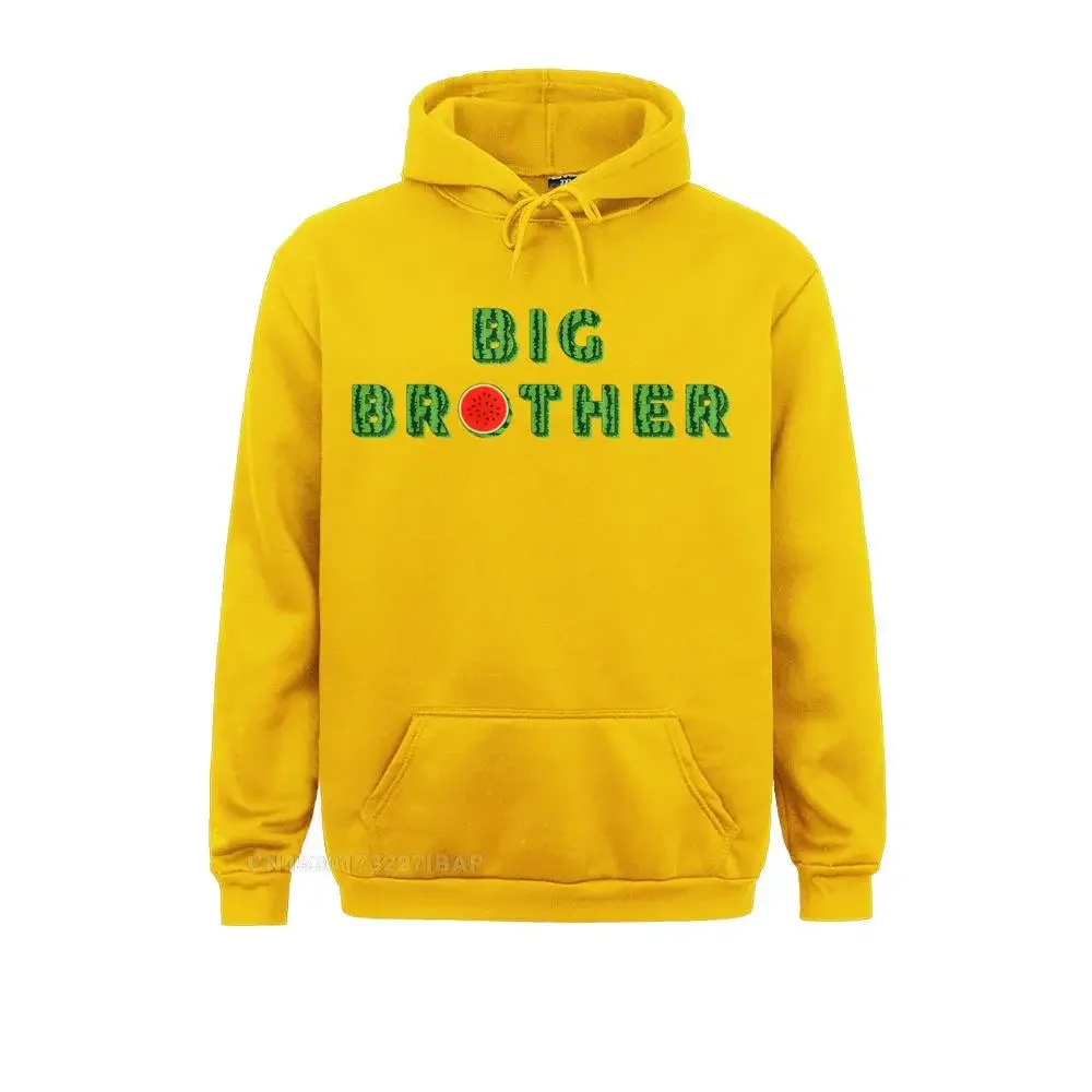 Brother Watermelon Funny Melon Fruit Cool Hoodie Youthful Sweatshirts Thanksgiving Day Hoodies for Men Slim Fit Sweatshirts