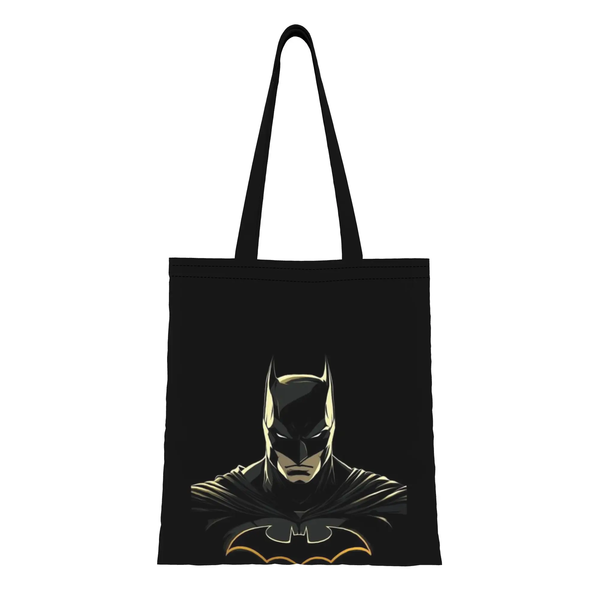 

Back to school season Heroic Anime Batman Canvas Tote Bag Perfect for Outdoor Women's Top-Handle Bags