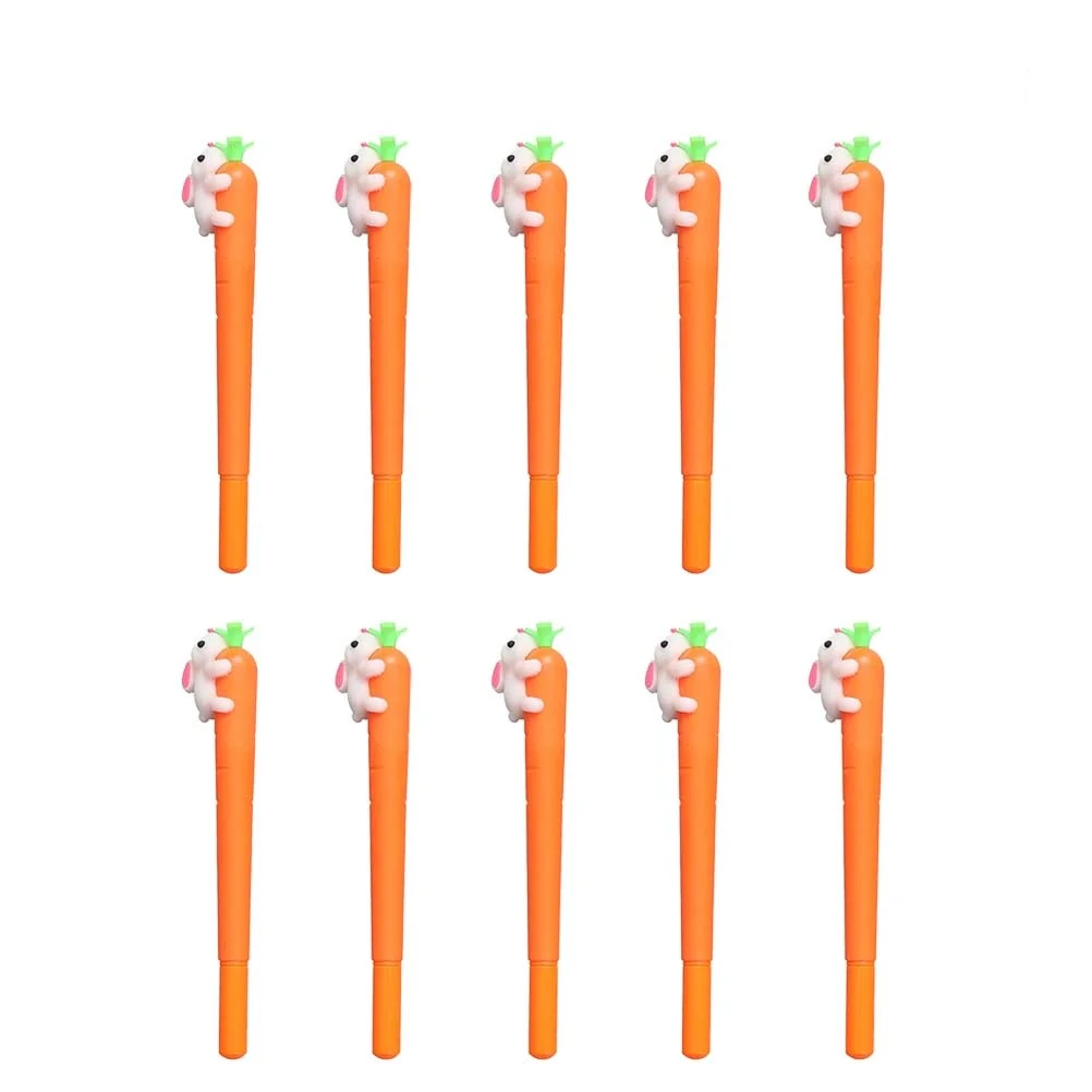 

10Pcs Cartoon Rabbit Gel Pens 0.5mm Black Ink Fine Tip Gel Pens for School Office Drawing Writing Note Taking Supplies