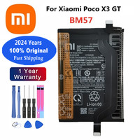 2024 High Quality Xiao Mi 100% Original Battery BM57 For Xiaomi Poco X3 GT 5000mAh Phone Battery Bateria Batteries Fast Shipping