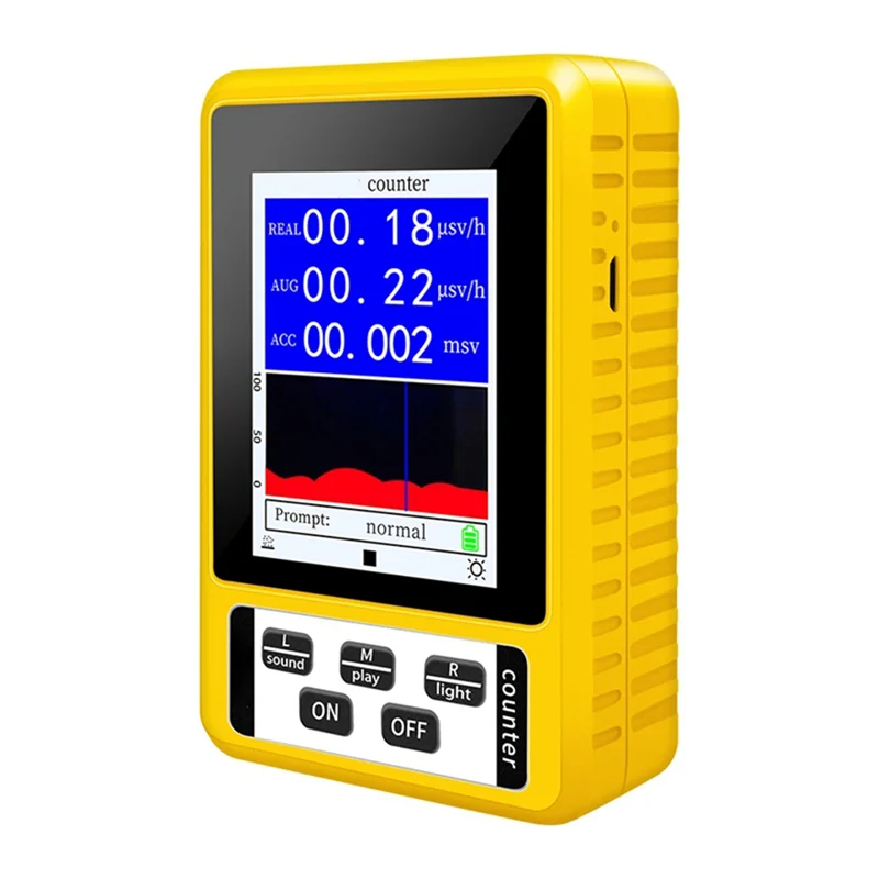 B37B-Nuclear Radiation Detector With LCD Display Screen Dosimeter Detectors Beta Gamma X-Ray Tester Portable