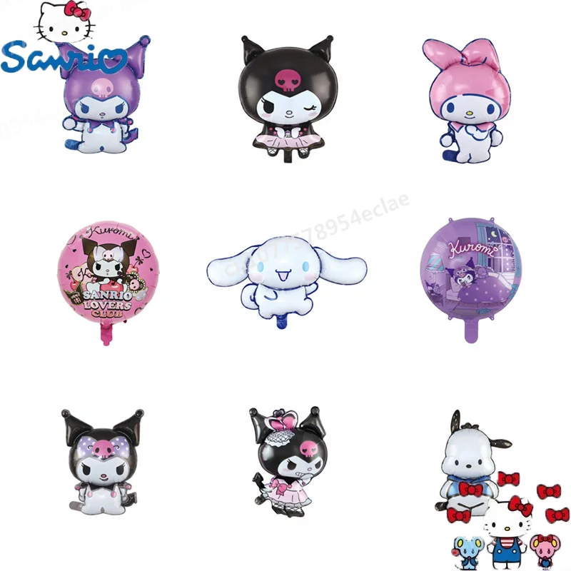 

Sanrio Kuromi-themed Party You Balloon Kawaii Cinnamoroll Melody Purin Cartoon Child Birthday Decorated Balloon Atmosphere