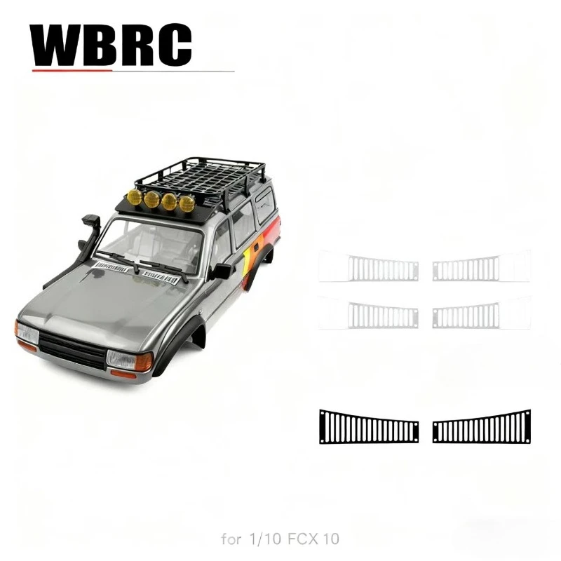 

Simulation Engine Bay Radiator Grille Stainless Steel Decorative Sheet for 1/10 RC Crawler Car FMS FCX10 LC80 Accessories