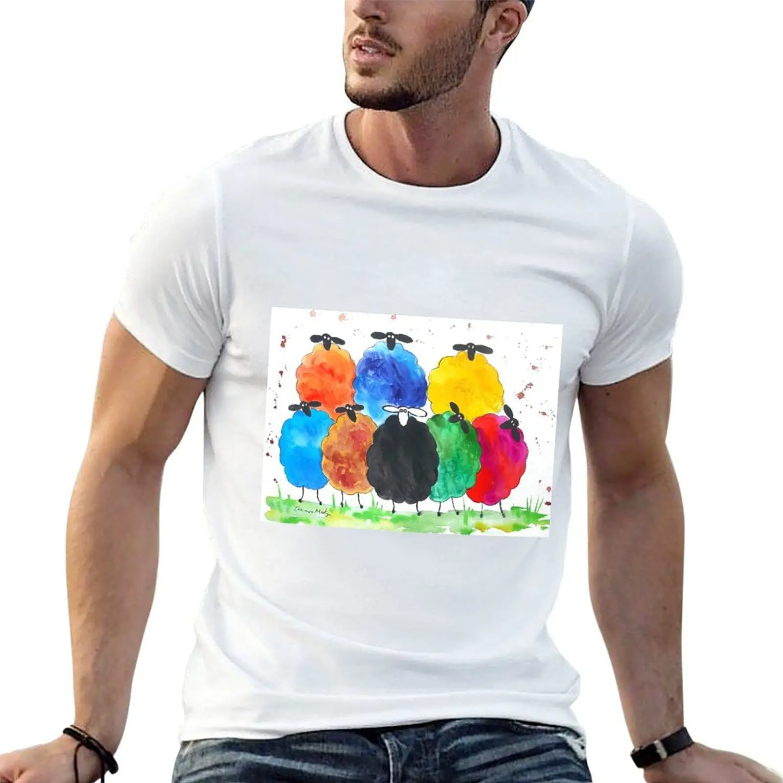 

Colourful Sheep 2 T-Shirt t shirts for man graphic tees t shirts designer man t shirt graphic T-shirt