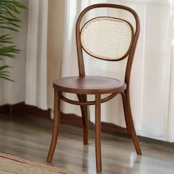 Vintage Chairs Rattan Tall Back Support Indoor Antiques Wooden Italian Bedroom Ultralight Chair Makeup Chaise Modern Furniture