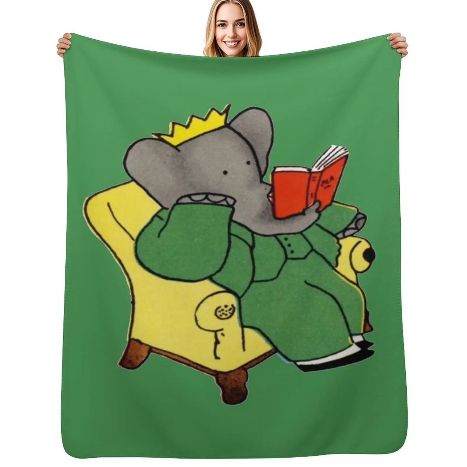 

Babar in a chair Throw Blanket Thermal Thins Blankets For Baby Luxury Brand Blankets