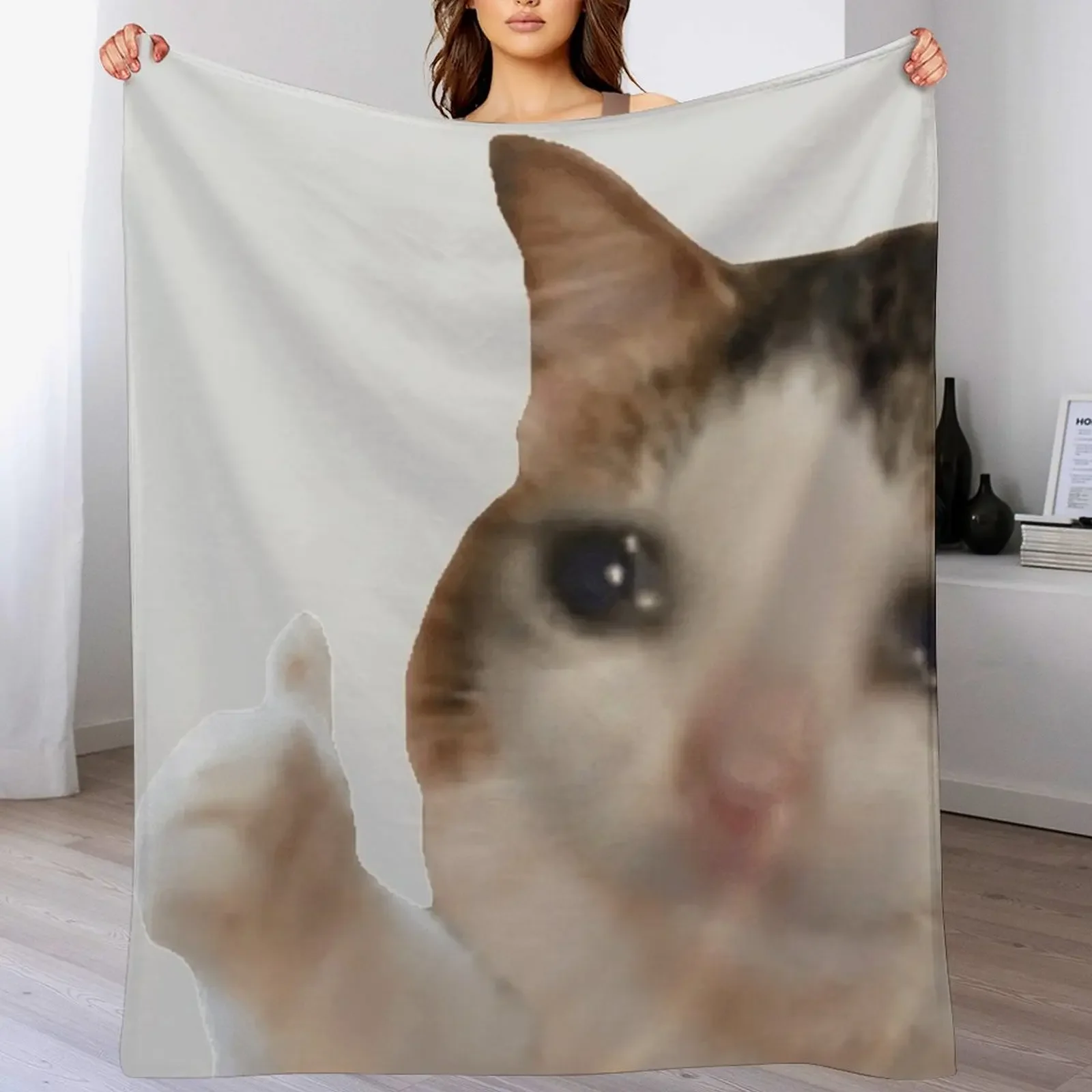 

Cat meme Throw Blanket Cozy Napping Blanket Gift for Mom Dad