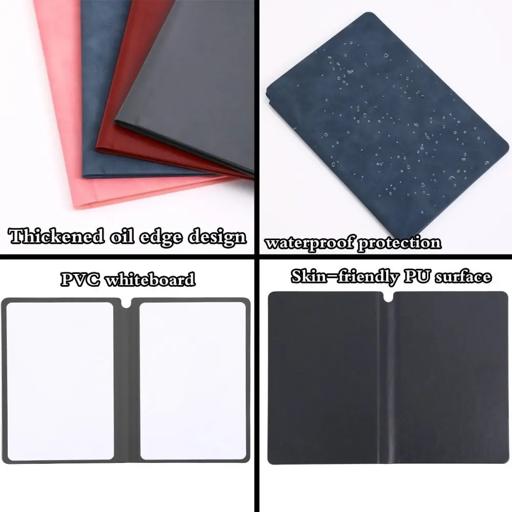 عالية الجودة A5 دفتر السبورة الجلود قابلة لإعادة الاستخدام قابل للمسح مذكرة الوسادة مع قلم السبورة/مسح القماش لوح كتابة الطلاب