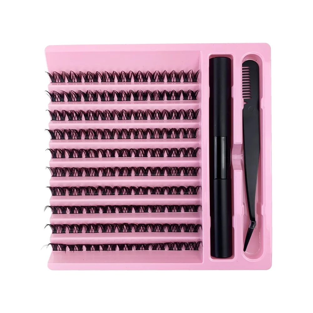 

144Pcs Curl False Eyelashes Long Lasting Segmented Individual Lashes Cluster Reusable Bushy DIY Lash Extension Kit