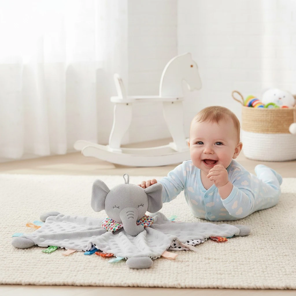 Coperta trapuntata per bambini Sweet Lovys Neonati Coperta di sicurezza per animali Lovey Cute Snuggle Coperta Peluche Tag Snuggler Coperta