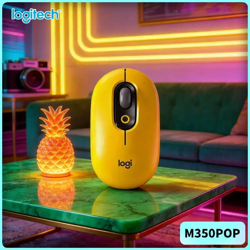 Logitech   POP Pebble Wireless Mouse High-Precision Tracking Magnetic Receiver Slim Fit for Business Briefcase Office Bags