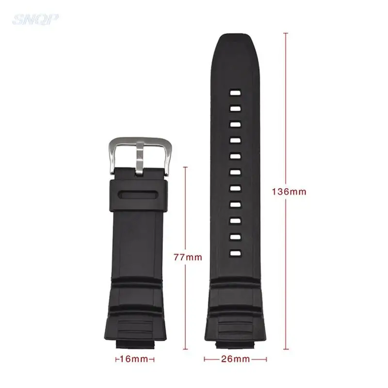 Resin Strap for Casio MCW-100H/110H/W-S220/HDD-S100 WV-200/AE-2000/2100 TPU Silicone Sport Waterproof Wrist Bracelet Watch Band