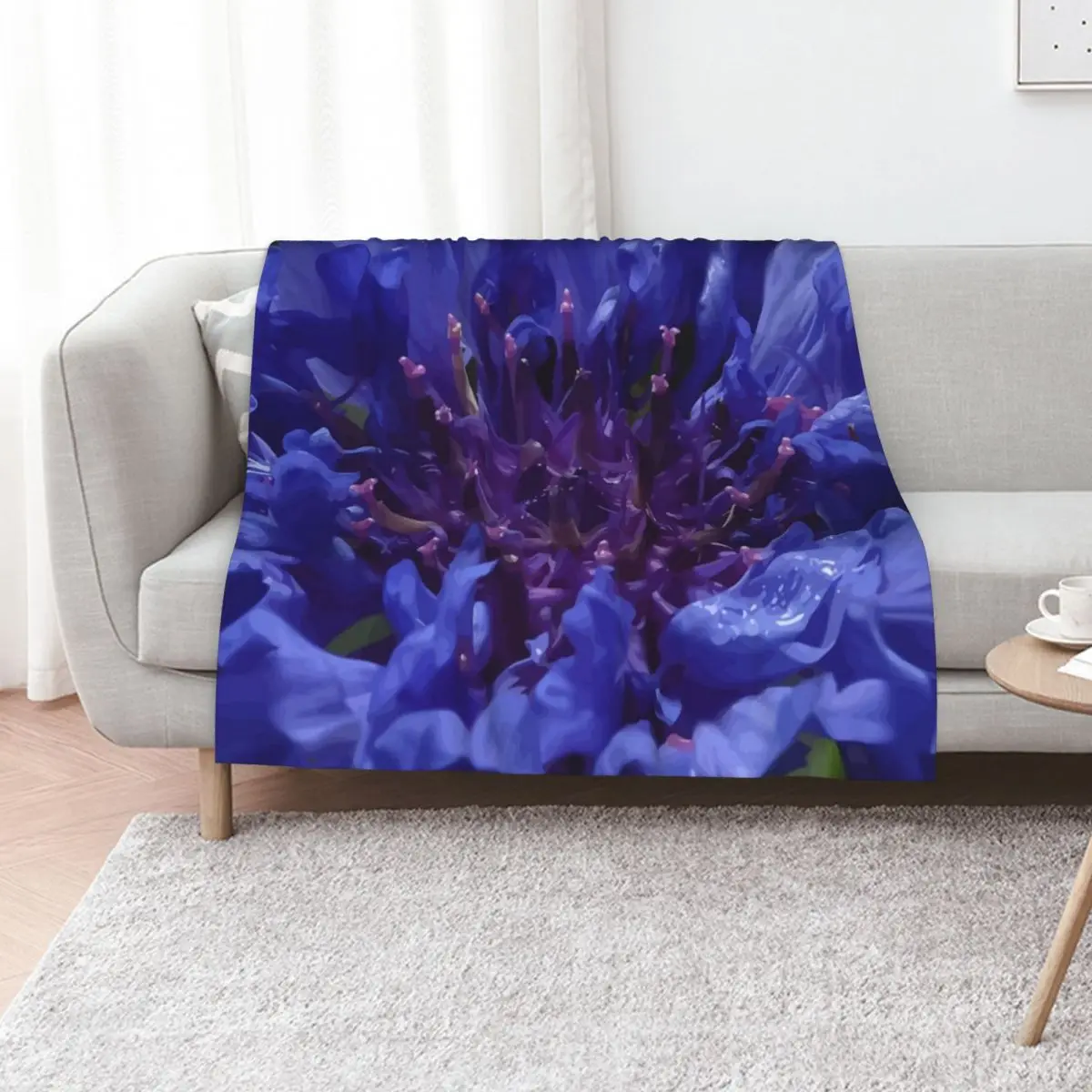 Cornflower Throw Blanket for winter Custom Decorative Sofa warm winter sofa bed halloween Blankets