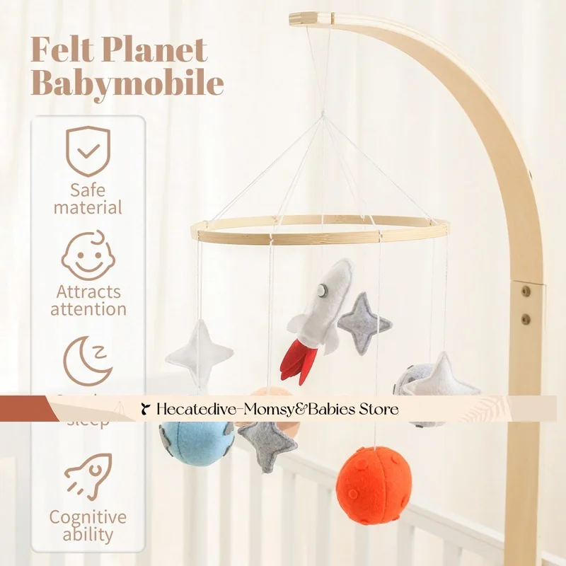 【Must Have】 Chocalhos e celulares para bebês Planeta brinquedos educativos conjuntos para recém-nascidos mini decorações 0-12 meses brinquedos exclusivos coisas para bebês