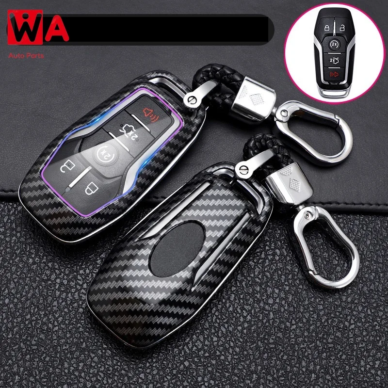 

Key Case Fob Bag Holder ABS Hard Shell Cover Parts For Ford Mondeo Mustang Edge Explorer F150 Key Cover