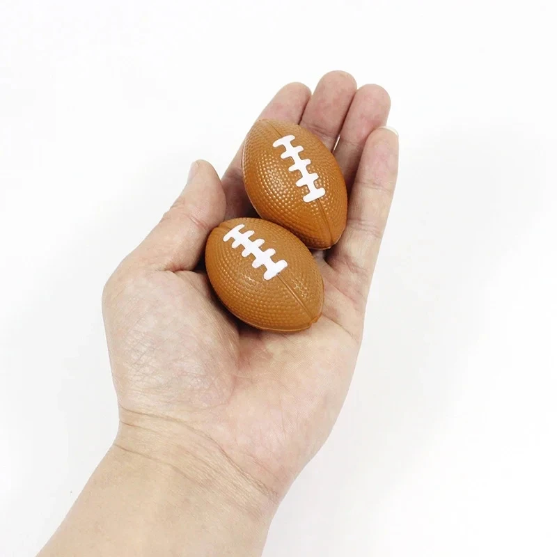 12pcs Mini PU Rugby Balls Set Foam Squeeze Sports Toys for Stress Relief Anxiety Relief School Classroom Reward Party Favor Game