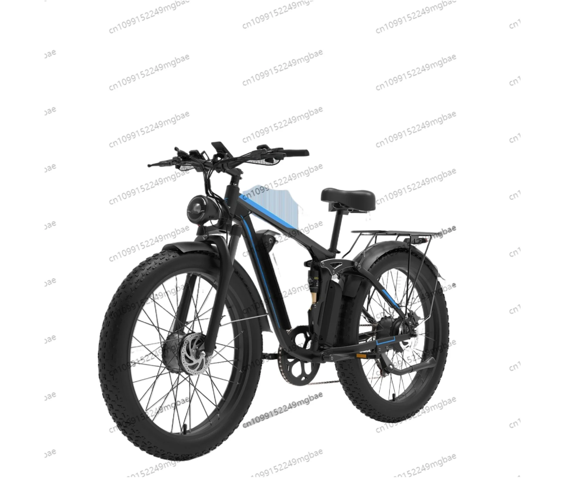 Dual motor electric self-propelled mountain bike 24 * 4.0 fat tire, aluminum alloy