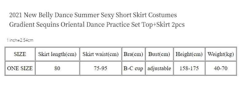 Belly dance bra suit for women belly dancing performance clothing gradient Sequin oriental dance training set bra and skirt 2pcs