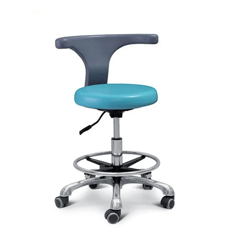 

Medical Dental Dentist Chair Surgical Nurse's Doctor Stool with 360 Degree Rotation Armrest PU Leather Assistant Stool Chair