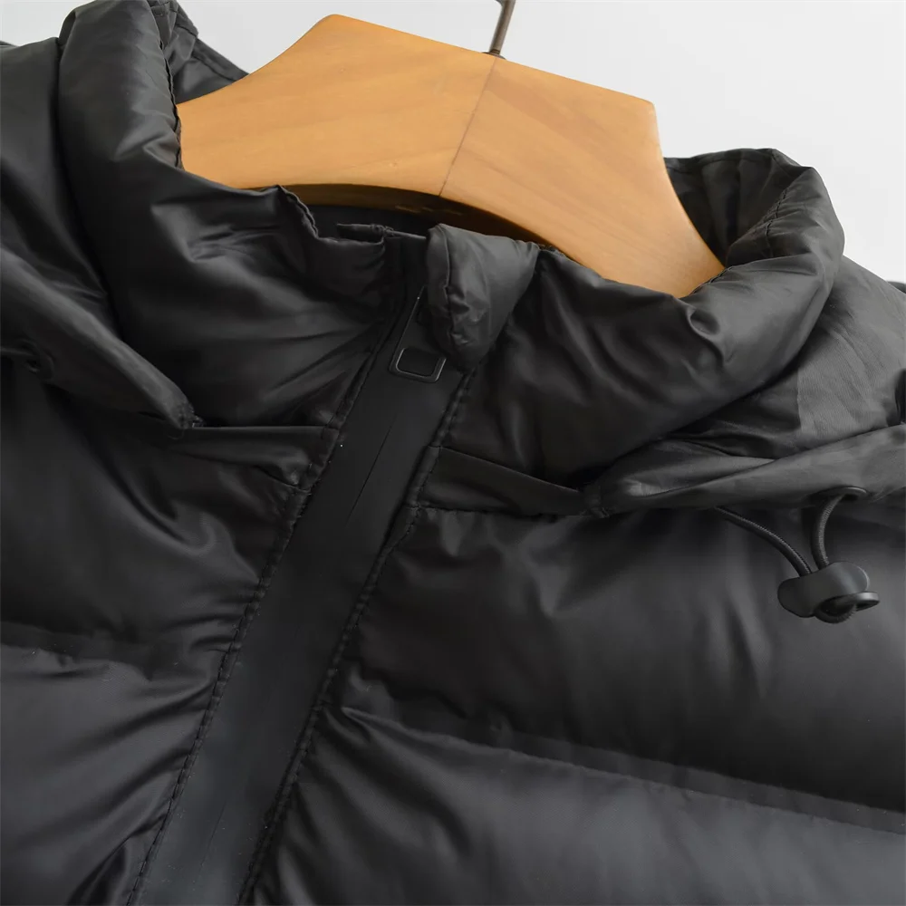 Nueva ropa de otoño e invierno para mujer, chaleco de Chaqueta de algodón de color simple y contrastante a la moda