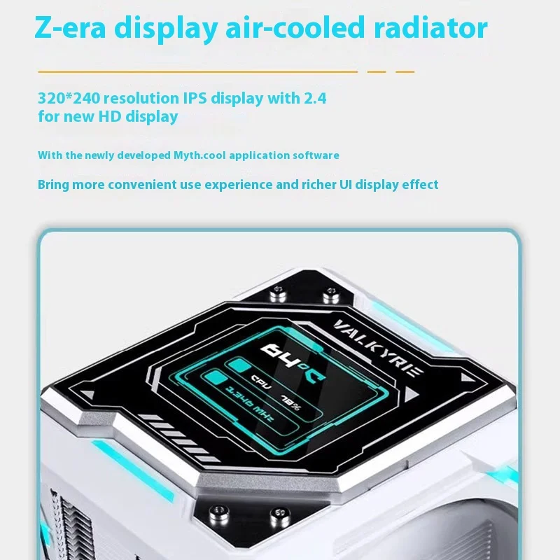 Vk Valkyrie R125 Computer Cpu Cooler Argb Dual Fan Screen Display 7 Heat Pipe Digital Display Tower Air Cooling