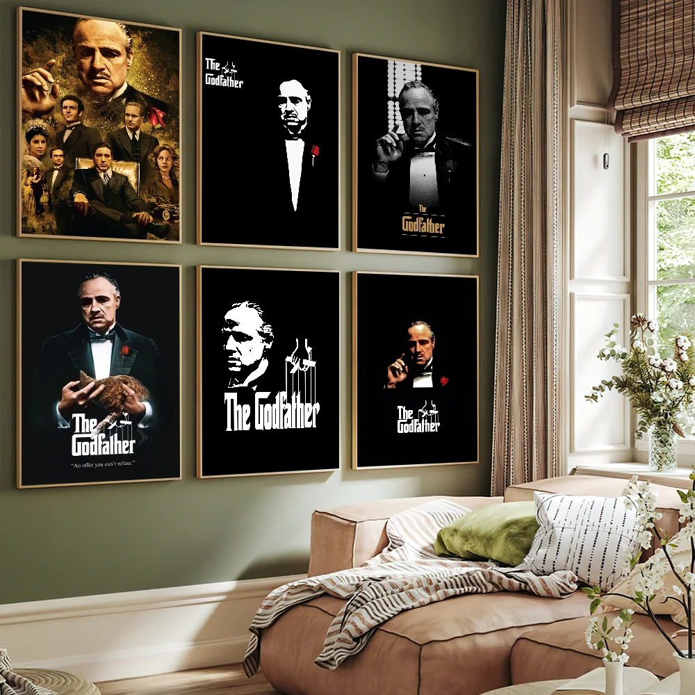 Movie The G-Godfather  Poster Criminal Fiction Flim Art Wall Painting Stickers Decor Aesthetic Indoor Home Bar Coffee House